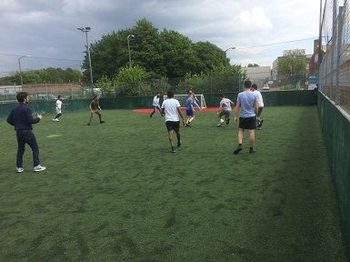 Promoting sports & exercise with a 5-a-side football with our looked after children in Croydon.