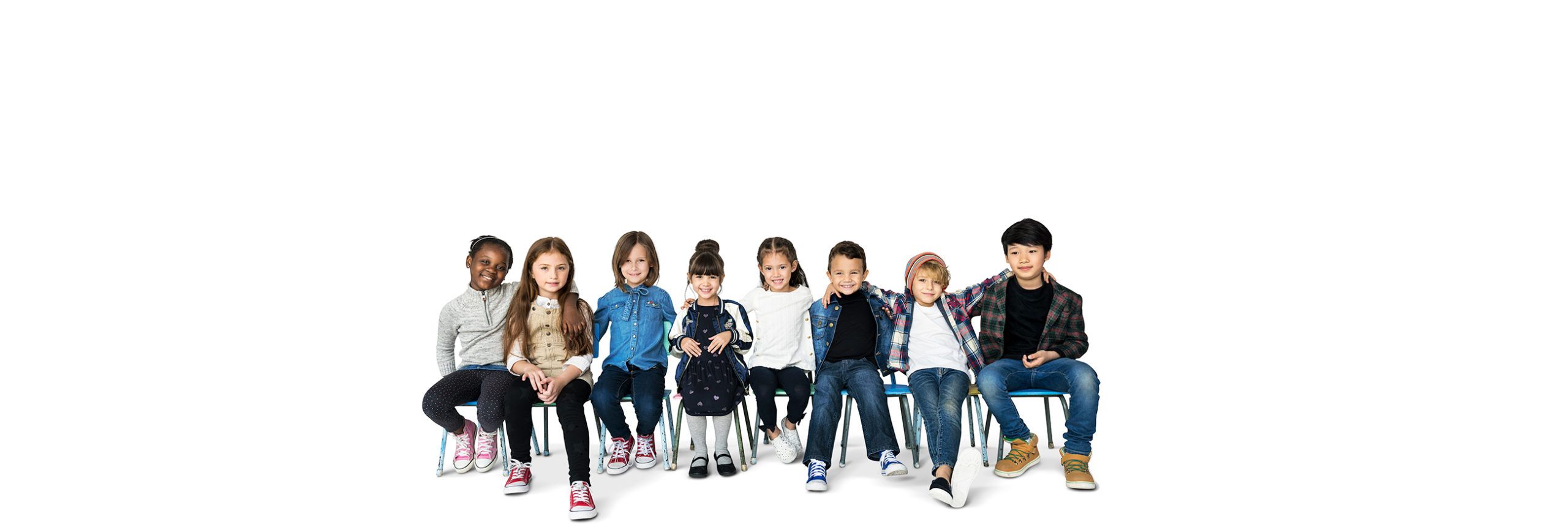 group-kids-sitting-togetherness-happiness-smiling-white-blackground